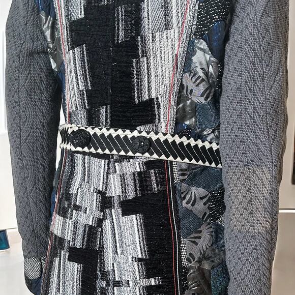 Desigual tapestry coat with matching skirt artsy multicolor graphic set M - Picture 8 of 16